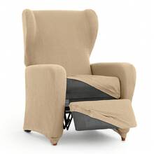 Kiva Universal And Versatile Recliner Chair Cover, Various Colors Available – Easy-To-Fit Protective Chair Cover For Backrest, Seat And Arms - 米色烏利塞斯 - 查看 9