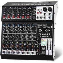 Audio Mixer 10/8/6/4 Channel Professional Sound Mixer Console With 99 DSP Effects, Mixing Board DJ Mixer W/USB, Bluetooth, 48V Power Supply, PAD Button For Recording Karaoke PA Drum Live Music - X1-8Channel - View 11