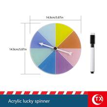 Rewritable DIY Lucky Spin Wheel, Acrylic Blank Rotating Game Wheel, Suitable For Party, Team Building, Classroom Rewards, Drinking Games, Fun Interactive Spin Wheel For Kids And Adults - View 8