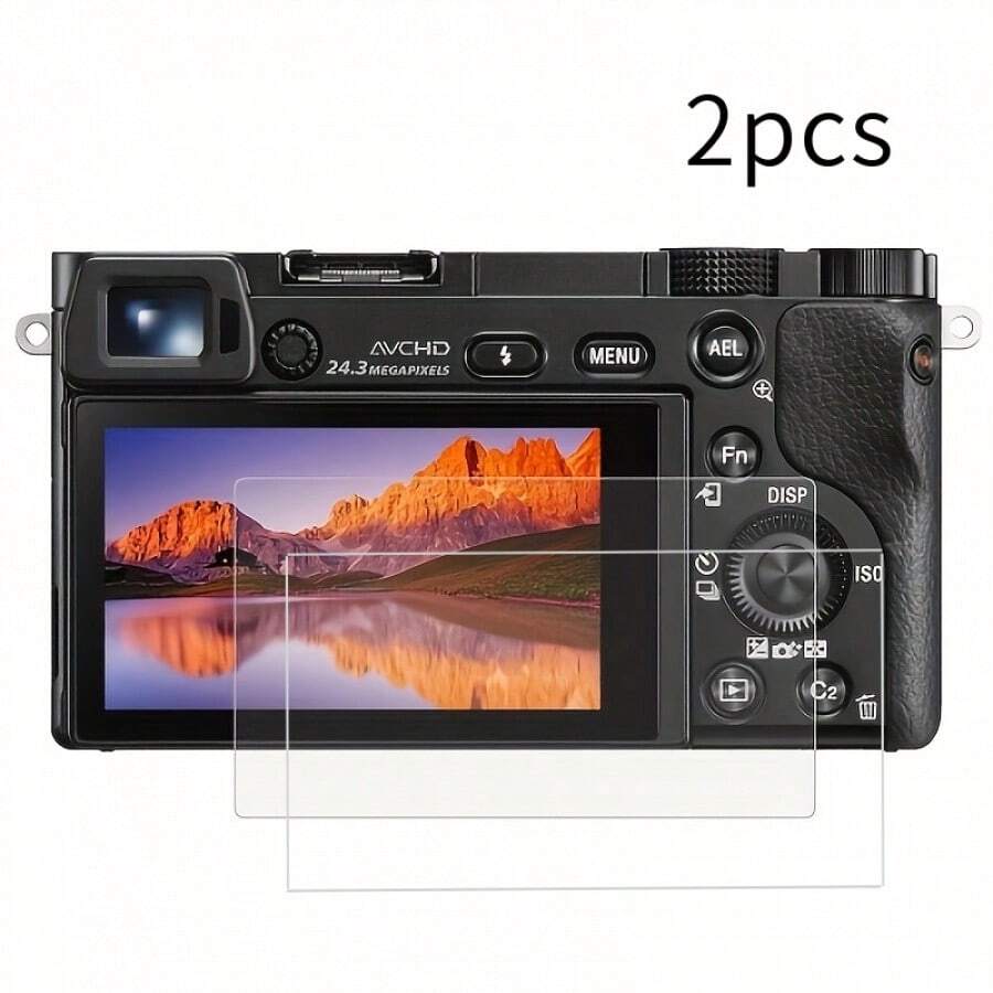 2片装9H硬度钢化玻璃屏幕保护膜,兼容索尼ZV-E10/ZV-E10K/ZV-1/ZV-1 II/ZV-1F/A7M3/黑色RX100(第一至第七代)/NEX7/NEX6/A7C2/ZVE10 II/A7R5/A7RM5,高清透明,防刮花,防指纹,无气泡 - 查看 1