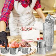 Silver Metallic Cupcake Liners 50pcs For Baking Muffins Cupcakes - View 5