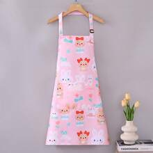 1 chiếc tạp dề chống thấm nước và dầu mỡ dễ thương dành cho cả nam và nữ, họa tiết thỏ và gấu, chống bẩn, thích hợp cho vẽ tranh, làm bánh, quà tặng tựu trường. - Nhiều màu 3 - Xem 4