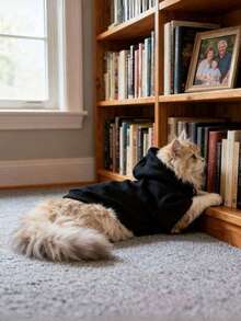 柔软宠物连帽衫，可爱猫狗卫衣，适合小型至中型宠物的服装 - 彩色 - 查看 8