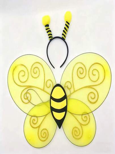 2 đôi cánh ong mới và băng đô hình ong dùng cho biểu diễn, trang phục hóa trang yêu tinh.