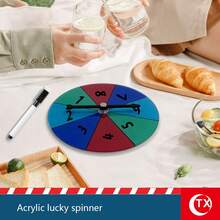 Rewritable DIY Lucky Spin Wheel, Acrylic Blank Rotating Game Wheel, Suitable For Party, Team Building, Classroom Rewards, Drinking Games, Fun Interactive Spin Wheel For Kids And Adults - View 3