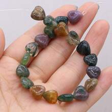 1pc Natural Stone Heart-Shaped Semi-Precious Beads For Jewelry Making - Heart-shaped Beads - View 18