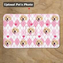 Personalized Custom Name Pet Feeding Mat, Waterproof Oil-Proof Anti-Slip Pad, Residue & Water Proof Floor Protection, Wear Resistant Durable Pet Bowl Mat For Dogs Cats, Home Pet Supplies - Multicolor - View 2