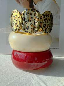 Bộ 3 vòng tay phong cách Boho nhuộm tie-dye, sự kết hợp vòng tay nhiều lớp tối giản thanh lịch, phù hợp để đeo hàng ngày và đi nghỉ mát. - Nhiều màu - Xem 6