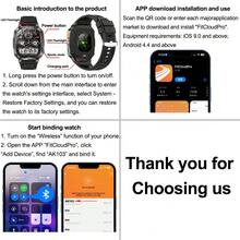 GUHUAVMI 2026 New Outdoor Sports Smart Watch For Men, 1400mAh Ultra-Large Battery, 90 Days Standby, With Powerful LED Flashlight, 2.01-Inch HD Full Touch Screen, IPX8 Waterproof, Bluetooth Calling, Voice Assistant, Reminder Functions, 100+ Sports Modes, Fitness Tracking, Men's Sports Smart Watch, Compatible With IPhone And Android, Suitable For Outdoor Hiking, Camping, Cycling And More - View 13