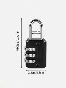 Ổ khóa kim loại chống thấm nước chịu lực cao với mã số 4 chữ số - Khóa chống trộm, thích hợp cho nhà ở, phòng tập thể dục, tủ khóa, hành lý, thuyền và tủ đựng đồ - Khóa chìa dễ sử dụng (Chỉ bao gồm ổ khóa) - màu đen - Xem 17