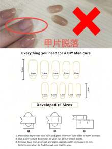 24Pcs Minimalist Cute Short Square Gold Heart Line Black French Minimalist Fashionable Nail Stickers, Wearable Nail Art Decal Stickers Suitable Daily, Date, Afternoon Tea, Outgoing Press On Nails Nail Supplies Nails - 多色 4 - 查看 8