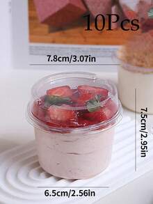 Bộ 10/30/20 cốc bánh tái sử dụng (có nắp), cốc sữa chua lạnh, cốc pudding dừa, cốc yến mạch (có nắp), cốc tráng miệng chống sốc, cốc sữa chua bền chống nứt, hộp bánh kem, cốc tráng miệng trong suốt, hộp bánh trong suốt, thích hợp cho bánh trái cây, mousse và kem, bát trái cây, hộp đựng mousse, bộ đồ ăn thời trang, dụng cụ tráng miệng hiện đại, cốc nhẹ, nhựa bền, hộp đựng tráng miệng, làm bánh tại nhà, phục vụ tiệc. - Trong suốt - Xem 13