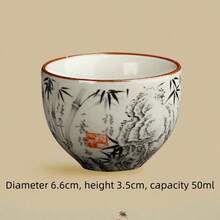 1 Set Chinese Style Coffee/Tea Cup Set, Durable & Elegant Ceramic Cups - Cup - View 9
