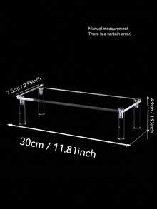 1pc Acrylic Ladder Display Stand, 3-Tier Trapezoidal Display Stand, Home Storage Display Stand Jewelry Cosmetics Display Stand, Multi-Layer Organizer Transparent Display Stand Cake Stand Perfume Rack - Multicolor - View 9