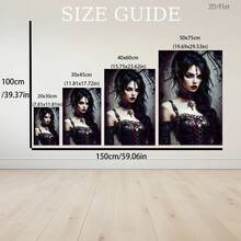 1 Póster impreso en lienzo de belleza gótica elegante, pintura de arte moderno de pared, adecuado para cafeterías, hogares, dormitorios, salas de estar, cocinas, baños, oficinas, decoración del hogar, decoración de casas, decoración de dormitorios, decoración de paredes para regalar a amigos. - Multicolor - Ver 2