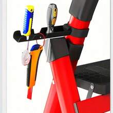 1 Heavy-Duty 3/4/5-Step Portable Folding Ladder, 500 Lbs Weight Capacity, Durable Plastic Folding Ladder With Non-Slip Steps, Lightweight And Portable, Suitable For Both Household And Industrial Use - đen - Xem 8