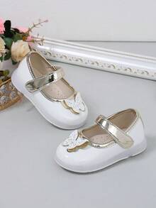 Giày Mary Jane da bóng màu đen cho trẻ em, giày công chúa, giày thể thao đa năng. - trắng - Xem 6
