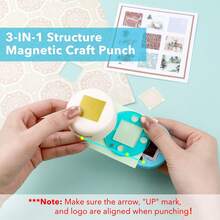 1 Inch Square Magnetic Punch, Anywhere Punch, Everywhere Punch, Window Punch, Frame Punch, For Paper Crafting Scrapbooking Cards Arts - Square - View 7