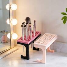 1 hộp đựng cọ trang điểm đa năng, dùng làm giá đựng bút, giá phơi khô và hộp đựng cọ trang điểm để bàn. - Xem 2