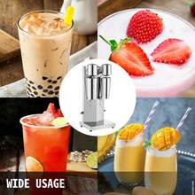Kit para hacer batidos, máquina para hacer batidos eléctrica de acero inoxidable, máquina para hacer batidos de 180 W, máquina para hacer batidos clásica de doble cabezal con vaso de 800 ml, máquina para hacer batidos plateada, 2 velocidades ajustables - Plateado - Ver 8