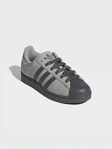 Giày Adidas Superstar II dành cho nữ - Giày thể thao mũi vỏ sò cổ điển - Xám/Đen - Xem 4