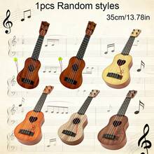 Tecforood Gitar Mainan Ukulele Mini Portabel untuk Pemula, Instrumen Ukulele Kecil Ringan dengan Desain Serat Kayu Realistis, Mainan Latihan Ritme dan Pembelajaran Musik yang Mudah, Gitar Kompak untuk di Rumah, Kelas, Perjalanan, Bermain di Luar Ruangan, Hadiah Kembali ke Sekolah, Ulang Tahun, Natal - MultiWarna - View 11