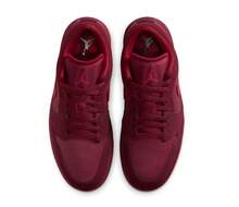 Nike AIR JORDAN 1運動休閒訓練緩衝女子籃球鞋 - 酒紅色 - 查看 3