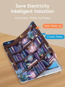 Kingsung 书架花朵造型平板电脑保护套，兼容 iPad 9.7/10.2/10.5/10.9/12.9/Pro 11（第十代），兼容三星 Galaxy Tab S6 Lite 10.4 英寸，兼容 Kindle Paperwhite（第十二代，2024 年款）、Kindle（第十一代，2022 年款）、Kindle Colorsoft Signature Edition，提供轻柔防摔保护，支持智能支架/自动唤醒/睡眠功能。 - 彩色 - 查看 5