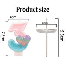 Nến số hình trái tim màu hồng và xanh dương từ 0-9, thích hợp cho tiệc sinh nhật, tiệc sinh nhật lần thứ nhất, tiệc theo chủ đề, kỷ niệm. - Nhiều màu - Xem 9