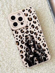 Funda de silicona líquida para teléfono móvil con estampado de leopardo y diseño de Virgen María, protección de Body completo, a prueba de golpes y caídas, de goma suave TPU, compatible con iPhone/Galaxy - Multicolor - Ver 5
