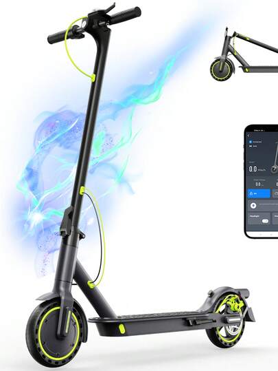  SEEMAR S3 Scooter Electrico Plegable Para Adultos LCD, 25 KM/H, 500W, 8.5 Pulgadas, Con Luz LED, Control De Aplicación, 3 Velocidad De Ajustable, Batería 36 V 7.8AH , Patin Eléctrico
