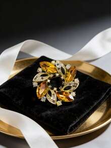 1 peça de broche de luxo com fivela para lenço, acessório elegante e versátil, presente requintado para o Dia das Mães. - Multicolorido - Ver 6