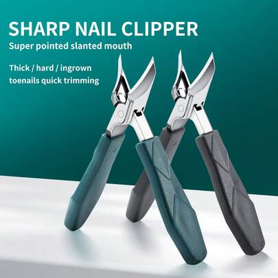 Large Anti-Splash Nail Clippers, Super Sharp Angled Tip, Durable Nail Trimmer, Nail Care Tool For Home Use