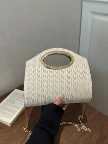 新款时尚高端休闲通勤简约小众设计大容量单肩斜挎包 - 彩色 - 查看 13