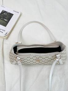 Mẫu mới về năm nay: Túi đeo vai chéo hình lưỡi liềm in chữ, cá tính, cá nhân hóa. - trắng - Xem 11