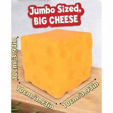 Squeeze Cheese - Extra Large Soft Squishy Cheese Blocks |   Gag Gift, Adult Novelty Toys |   4.25" Giant Stress Ball |   Adult Sensory Fidget Toys - Sunshine Entertainment - 1pc 方形捏捏樂-大 - 查看 7