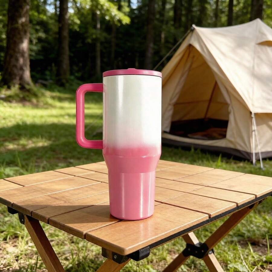 40oz Original Traveler - 32oz 40oz Water Bottle With Handle & Flip Straw - Fits In Cup Holder, Leak Resistant Tumbler-Reusable Insulated Stainless Steel & Rubber Base - Gifts For Women & Men - Gradient-32oz - 查看 1