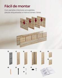 Bancos de almacenamiento - Roble Con Vetas Azul + Gris - Ver 7