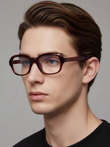 Unisex Glasses, Classic Frame, Anti-Eye Fatigue, Metal Hinges PC Frame Material, Suitable For TV, Computer, Smartphone, Daily Wear - Multicolor - View 16