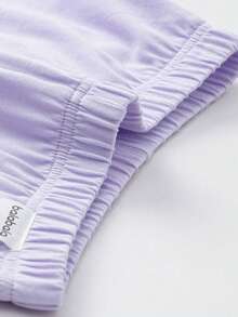 Balabala Bộ đồ ngủ mùa hè cho bé gái 2026, chất liệu cotton nhẹ, thoáng khí, mềm mại, họa tiết truyền thống dễ thương. - tông màu trắng tím - Xem 5