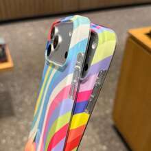 Koolife 1pc Wavy Striped Phone Case, Suitable For IPhone 17 Pro Max, 17 Pro, 17 Air, 17, 16, 15, 14 Plus, 13, 12 Pro Max, 11, Fashionable Anti-Drop Back Cover - Style 2 - View 7