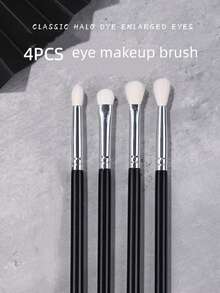 Bộ 4 cọ tán phấn mắt, cọ trang điểm tán phấn mắt bằng lông dê. - màu đen - Xem 2