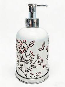 皂液分裝瓶 300/400ML/600ML 飯店浴室沐浴露洗髮精可重複填充皂液空瓶 浴室用皂液分裝器 - 白紅花 - 查看 6