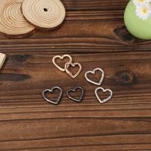1Pc/3Pcs Heart-Shaped Spring Buckle Metal Open Ring DIY Jewelry Accessories Keychain Hook Bag Hanging Ring Connector - Multicolor - View 7