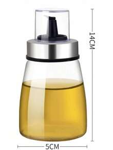 1pc Glass Oil Dispenser & Vinegar Bottle & Sauce Container Water Pouring Outlet, Kitchen Accessories - Clear - View 18