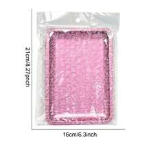 1pc Stainless Steel Square Jewelry Tray Nail Art Tool Cosmetic Storage Plate Metal Dish - Multicolor - View 5