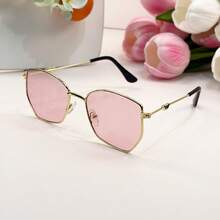 1/4 piezas Gafas de moda con montura metálica completa para niños, estilo cat-eye, gafas de moda - Negro - Ver 14