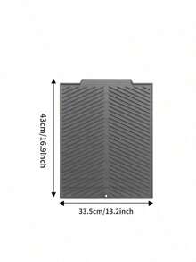 1 tấm lót bát đĩa silicon, tấm lót thoát nước bát đĩa gấp gọn, tấm lót thoát nước lớn, miếng lót nồi chịu nhiệt, đế lót máy rửa bát, phụ kiện nhà bếp - Xám - Xem 6