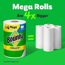Bounty Paper Towels Select-A-Size White – 1 Mega Roll (164 Sheets/Roll), 2x More Absorbent, Quicker Picker Upper Vs. Leading Brand, Equals 4 Regular Rolls For Fewer Roll Changes - B - Xem 2