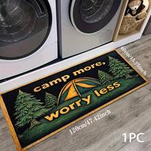 1pc Green Camp Pattern Design, Kitchen Decor, Home Decor, Decorative Mat, Fashion Doormat, Multi-Purpose Mat, Kitchen Floor Mat, Kitchen Mat Set, Kitchen Floor Protector, Comfort Standing Mat, Living Room Bedroom Bathroom Laundry Office Area Rug, Home Decoration Indoor - Multicolor - View 17